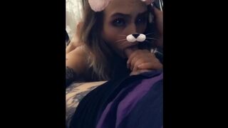 Step Sister make Deepthroat Blowjob/ Snapchat