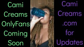 NEW Cami Creams OnlyFans Coming soon - African Dark Bitch BIG BREASTED WOMAN Monstrous Lips Kitchen Wine Drinker Talking