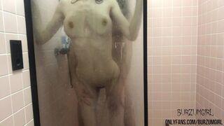 Pale Petite Teenie Banged in the Shower by a 40 Yaer mature Husband