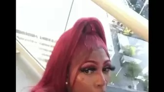 Pornstar Swallowing my Penis on the Penthouse Balcony ! Onlyfans @Mr.melanin !