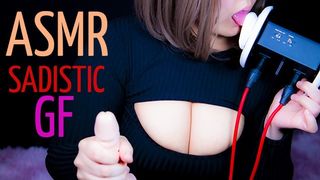 Sadistic Gf Blow your Ears and gives a Strong Hand-Job for be a Bad Fiance -ASMR- Role Play