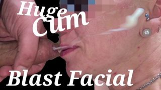 Enormous Sperm Blast Cum-Shot, Sperm Shot on my Ex-Wife's Face, Humongous Cums On by Feetcouple69