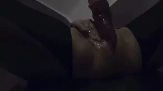 Yoga instructor enjoys to fuck her tight twat and squirt!
