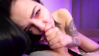 SLOPPY ORAL SEX AND A LOT OF SPUNK IN MOUTH - THIS SWEETY HAS A DEEP THROAT