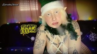 Elf slut looks at you while smoking a cigar