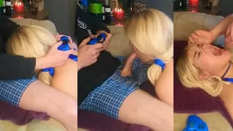 How I Get Him to Stop Gaming COD ORAL SEX - He TRIED to Keep Playing! BWC Gagging Drool Deepthroat SPERM SHOT
