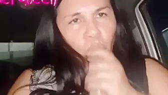 Mommy Big Beautiful Woman Blow Dildo In Car