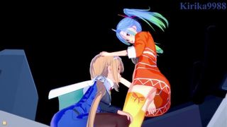Mitsuba Greyvalley and Az Sainklaus have intense futanari sex - Super Robot Wars 30 Anime
