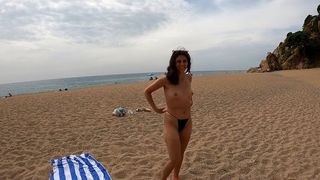 Met a Spanish Bitch On a Nude Beach in Barcelona and Poked Her in a Hotel