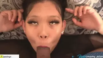 freaky thai getting her throat pounded