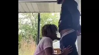African guy Fucking Ebony Dark chick in the outdoors