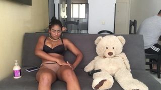 I sex tape myself masturbating next to my teddy bear