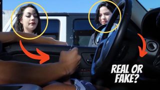 REAL OR FAKE?: two Sluts Stop to watch a lover jerking off.