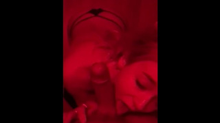 Submissive lady enjoys when I spunk on her face (oral sex & cumshot)