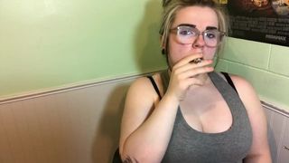 Sexy Hot MILF Smokes two Cigarettes at one Time