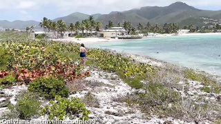 Wifey rides a random fit dude on nudist beach while boy is recording, Chick wifey getting nailed on nudist beach by stranger,