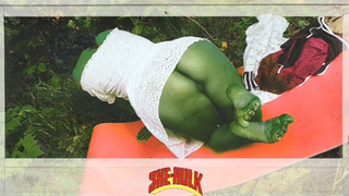 Milf She-Hulk: Humongous Green Rear-End Takes A Shower - Amateurs Porn Parody