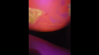 Pregnant Neon milf mounts daddy