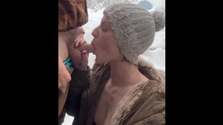 Snow Day Oral sex (topless)