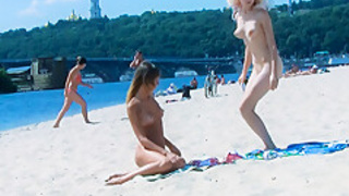 Young nudist fresh hotties caught on a hidden camera