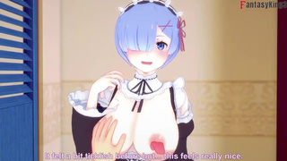Rem boobjob Swallowing and fucking | one | Re: Zero | Watch the full version on Patreon: Fantasyking3