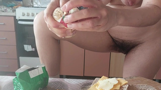 ???????? All nude breakfast ???? Alluring brunette milf hairy cunt ????????????