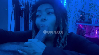 Stunning whore with locs gives sloppy oral sex ཻུ♡ ͎. ｡˚