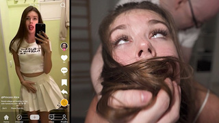 WE FOUND HER ON TIKTOK - College Sweety WRECKED By 2 Giant Dongs - Princess Alice