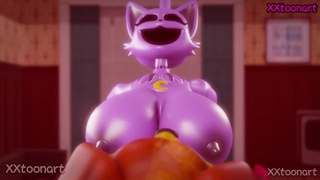 Poppy Playtime cartoon porn - CatNap ontop dagday is the best giant boobs god view