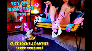 Alluring Socks & Panties TRY ON & BACKSTAGE #209 (free version)