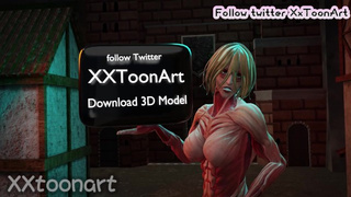 Attack On Titan Cartoon 3D - Female Titan sex with Eren Part D