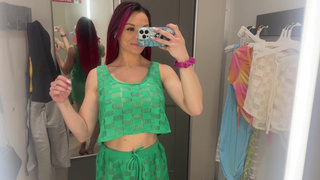 [4K] Public Dressing Room |-Transparent Mesh Try on