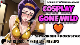 Your Shy Cosplay Crush Films Herself Begging for Your Dong As Faye Valentine | F4M Audio Roleplay