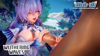  omg the art style is so good. Cantrarella craves for SCHLONG. WUTHERING WAVES ASIAN CARTOON