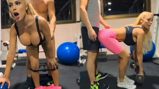 Watch me seduce my Personal trainer and swallow all his Jizz Lana Myers ‍