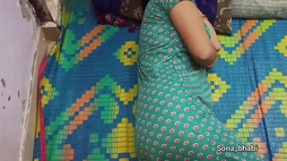 Indian desi sona bhabhi sex in fine green maxi.