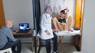 Cuck-old takes wifey for ultrasound exam!
