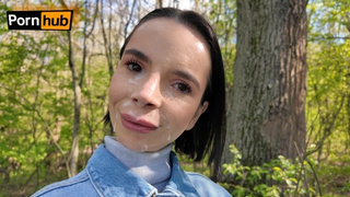 Slutty Forest POINT OF VIEW Bj ended with a Gigantic Cumshot