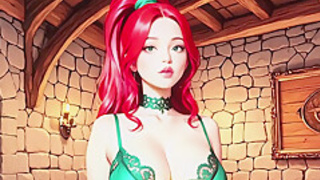 Divine Elixir - Fantasy Sorceress Summons a Dungeon Master for an Intimate Ritual AI Animation