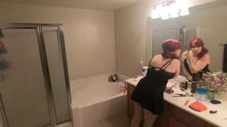 Stepmom Sucks off Stepson and Gets Unwanted Facial - POV