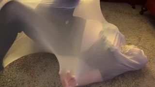 Nylon Bodystocking ENCASEMENT Bondage Pantyhose Couple Sex
