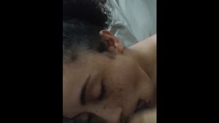 Young Girl Chokes on Big Cock