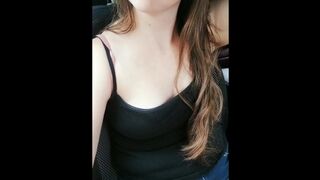 Fingering Tight Pussy Orgasm in Parking Lot